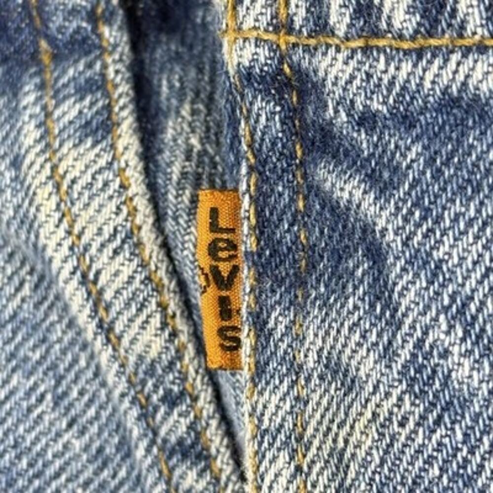 Levi's 505 Orange Tab Regular Straight Jeans 33x32 Med Wash Denim Vintage 90s
